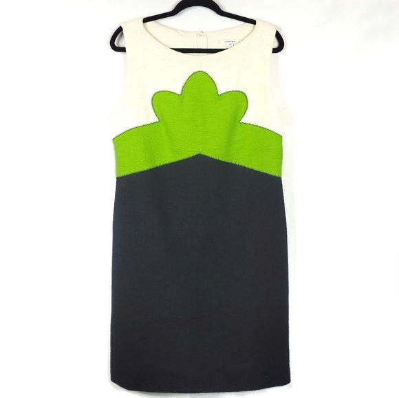 Carven Color Block Tweed Sheath Dress - Picture 2 of 8